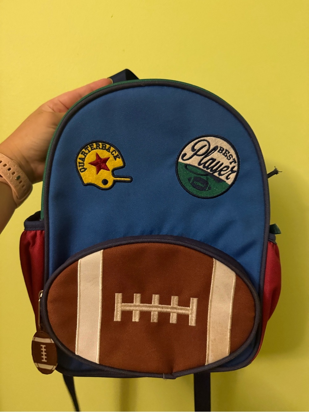 Football toddler backpack